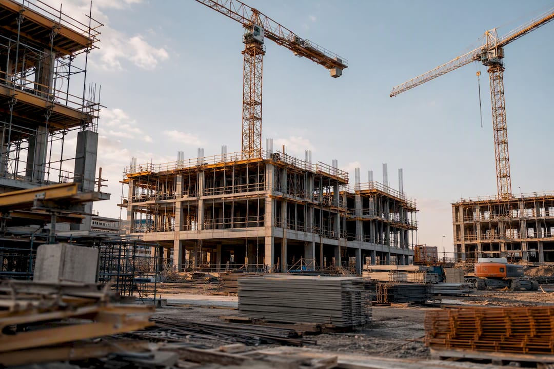 Consistent progress at active construction site
