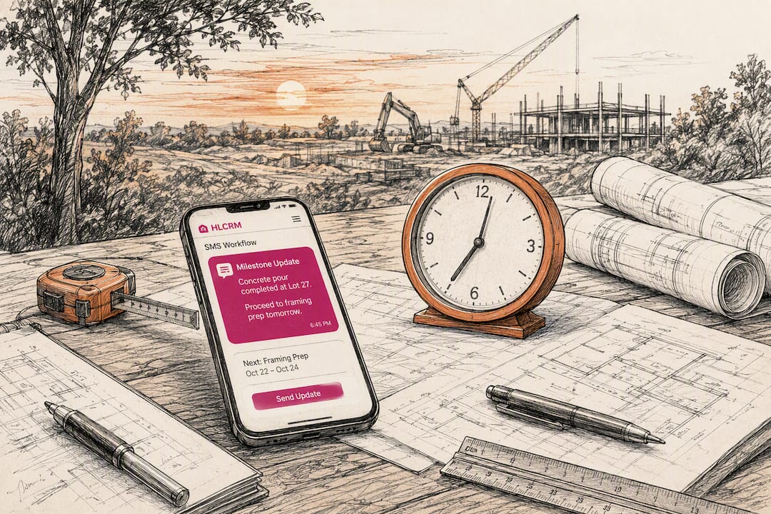 Sketch of workspace illustrating slow SMS workflow rollout