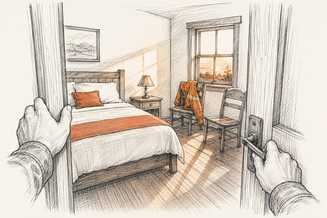 Entering single-occupancy lodging for crew
