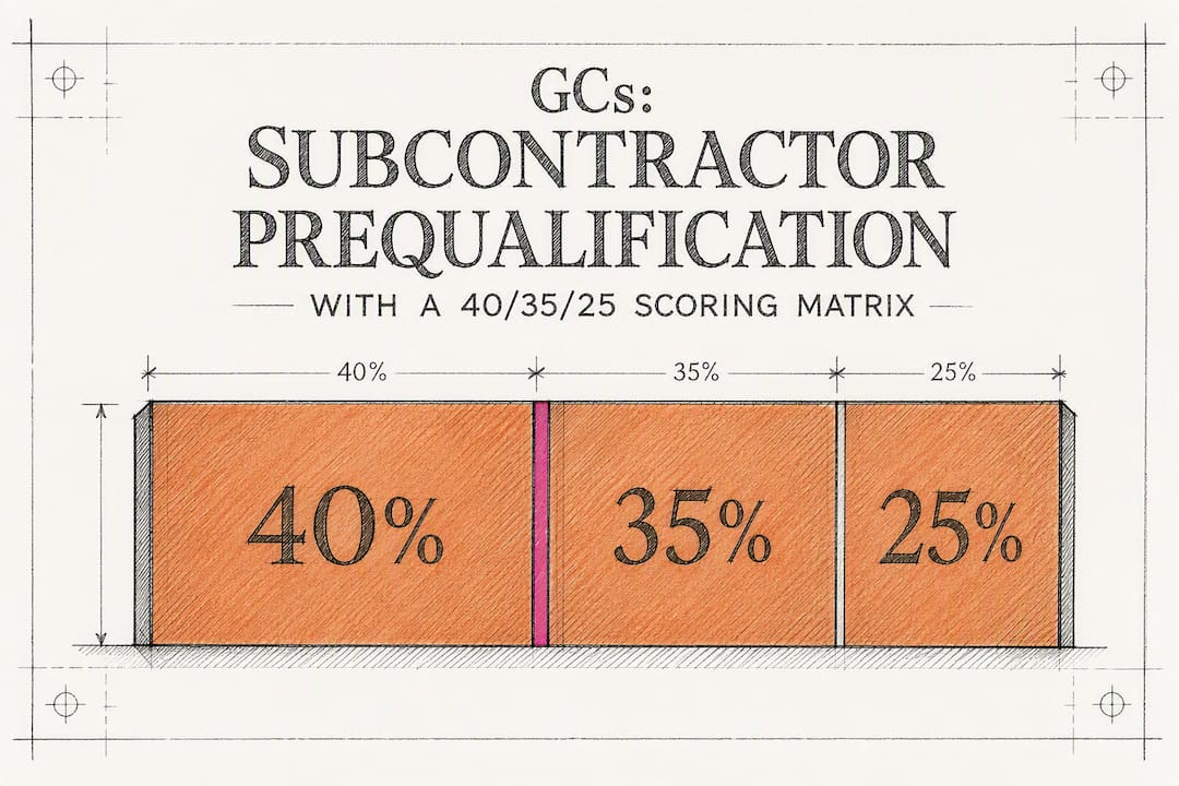 GCs: Subcontractor Prequalification with a 40/35/25 Scoring Matrix