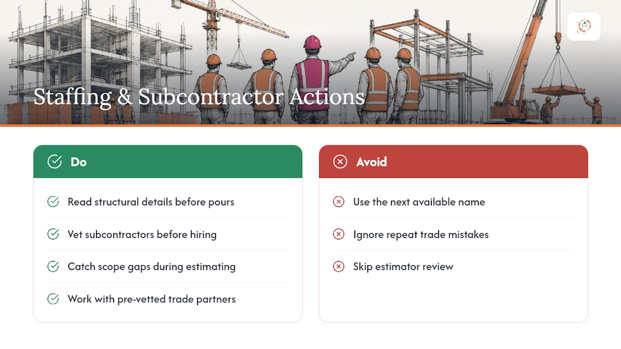 Why Staffing and Subcontractor Quality Are Part of the Rework Conversation — overview diagram