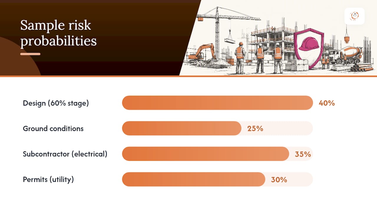Common Construction Risk Categories and Sample Entries — overview diagram