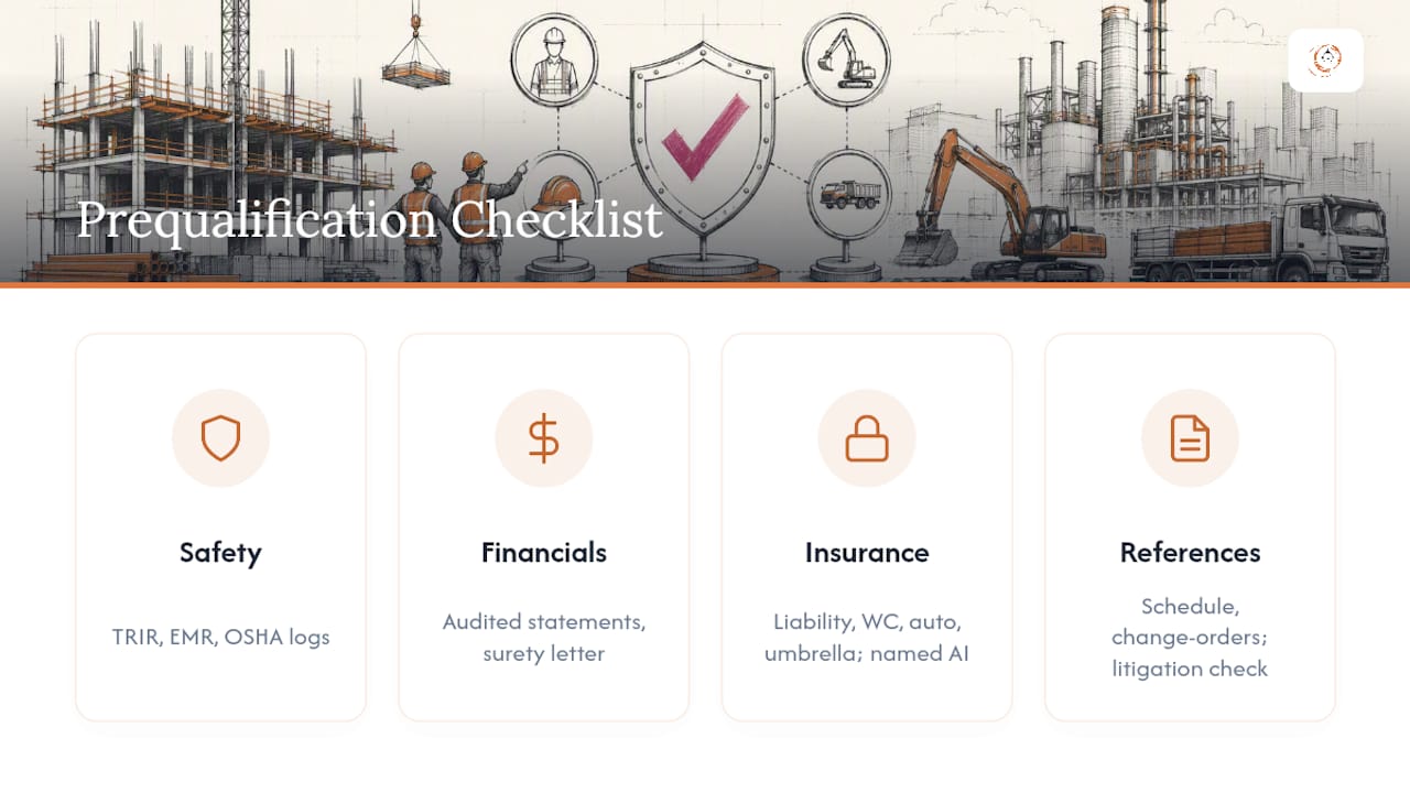 Four subcontractor prequalification risk checks