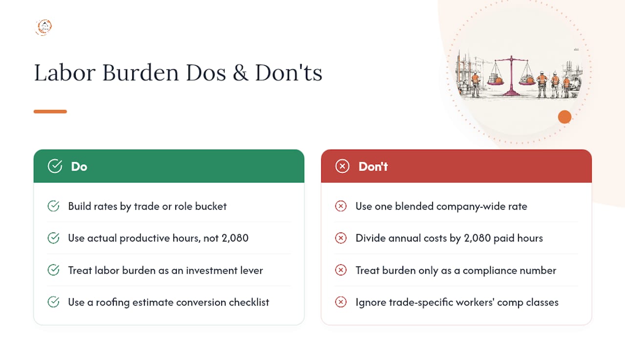 What Estimators Get Wrong About Labor Burden — overview diagram