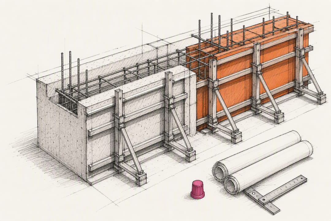 Architectural sketch of a construction scope change
