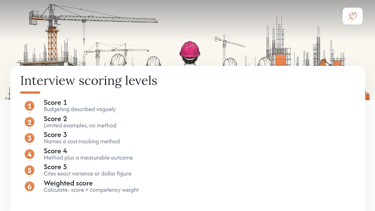 Five-level weighted interview scorecard structure