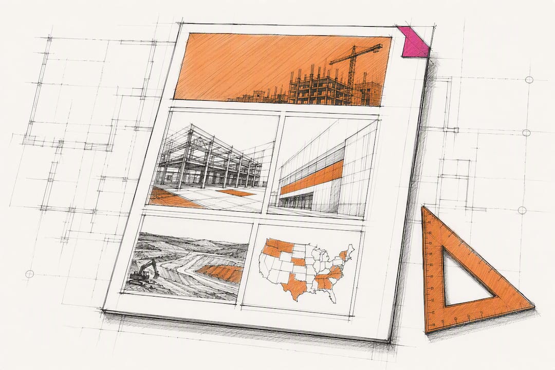Abstract construction capability statement layout