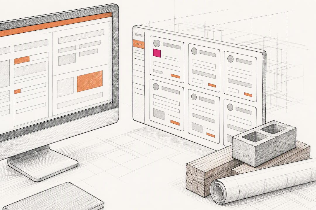 Architectural sketch of contractor lead integration