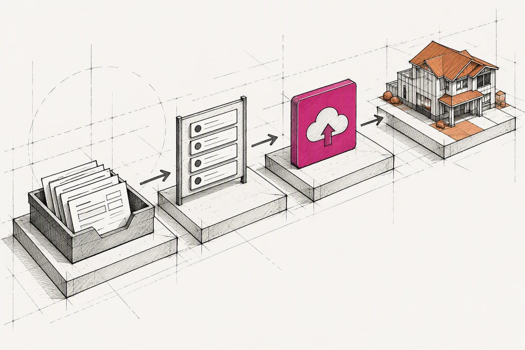Contractor lead intake workflow illustration