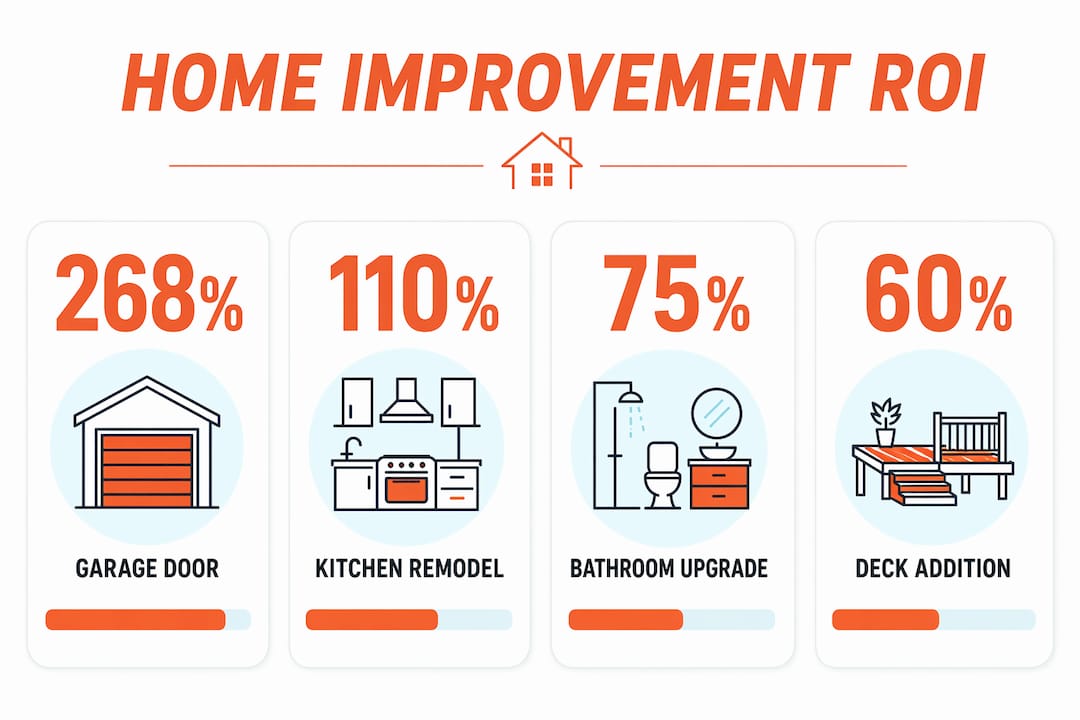 Infographic showing ROI of home upgrades