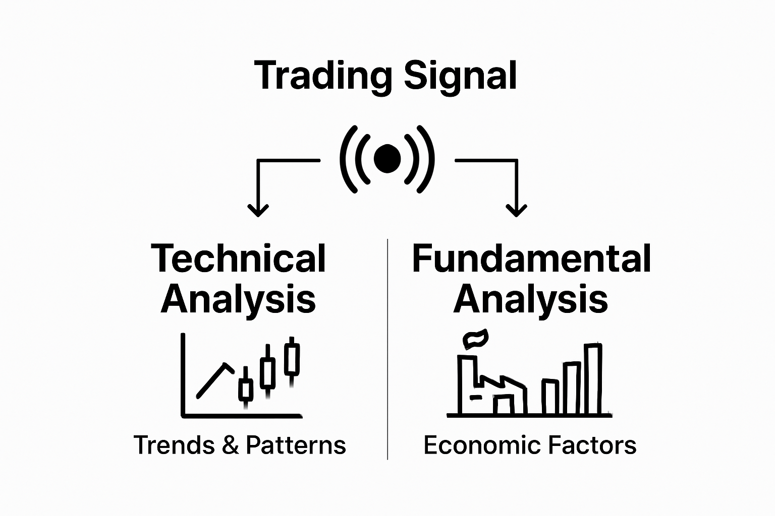 Comparison of technical versus fundamental trading signal sources