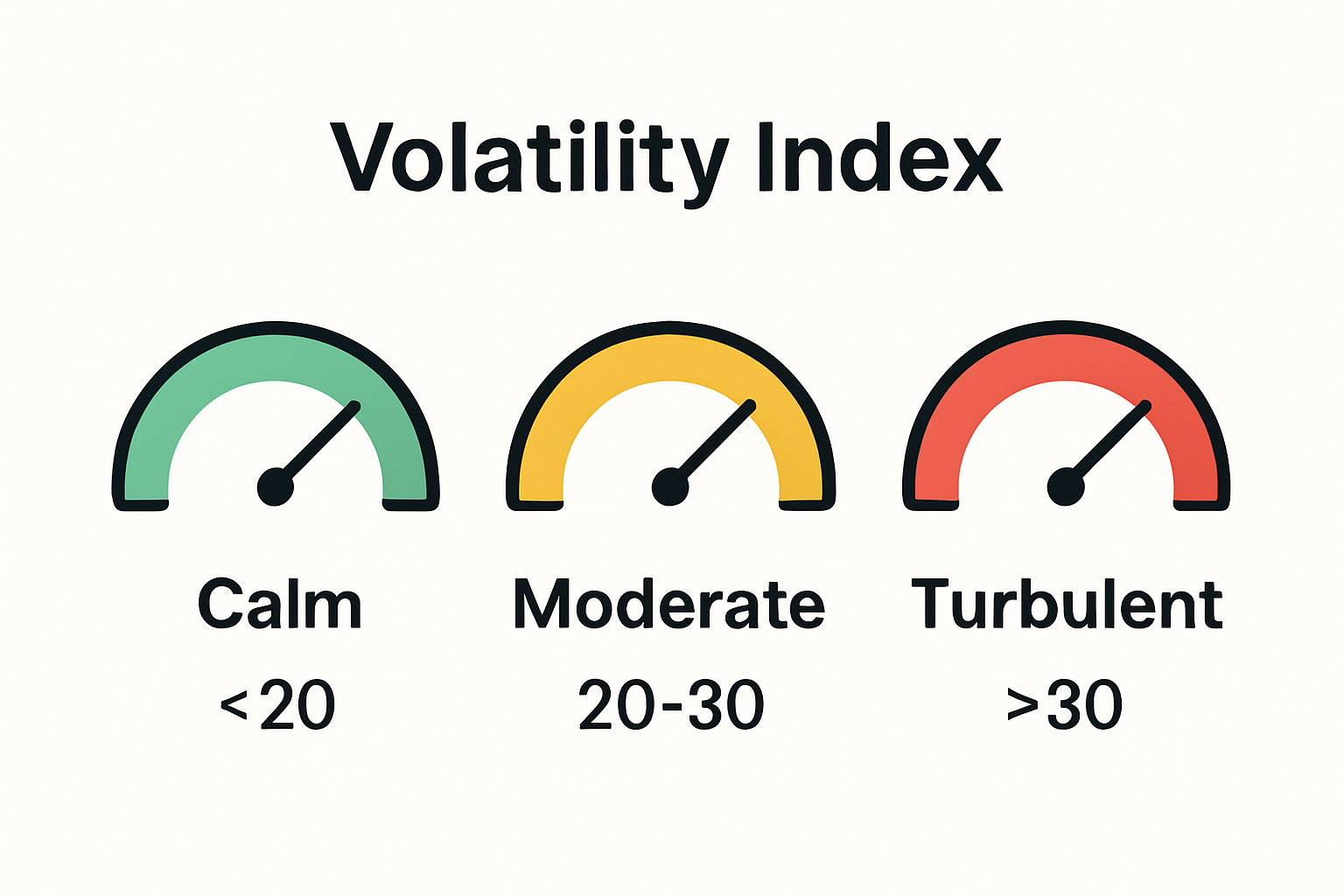 Visual comparison of volatility index levels and market states