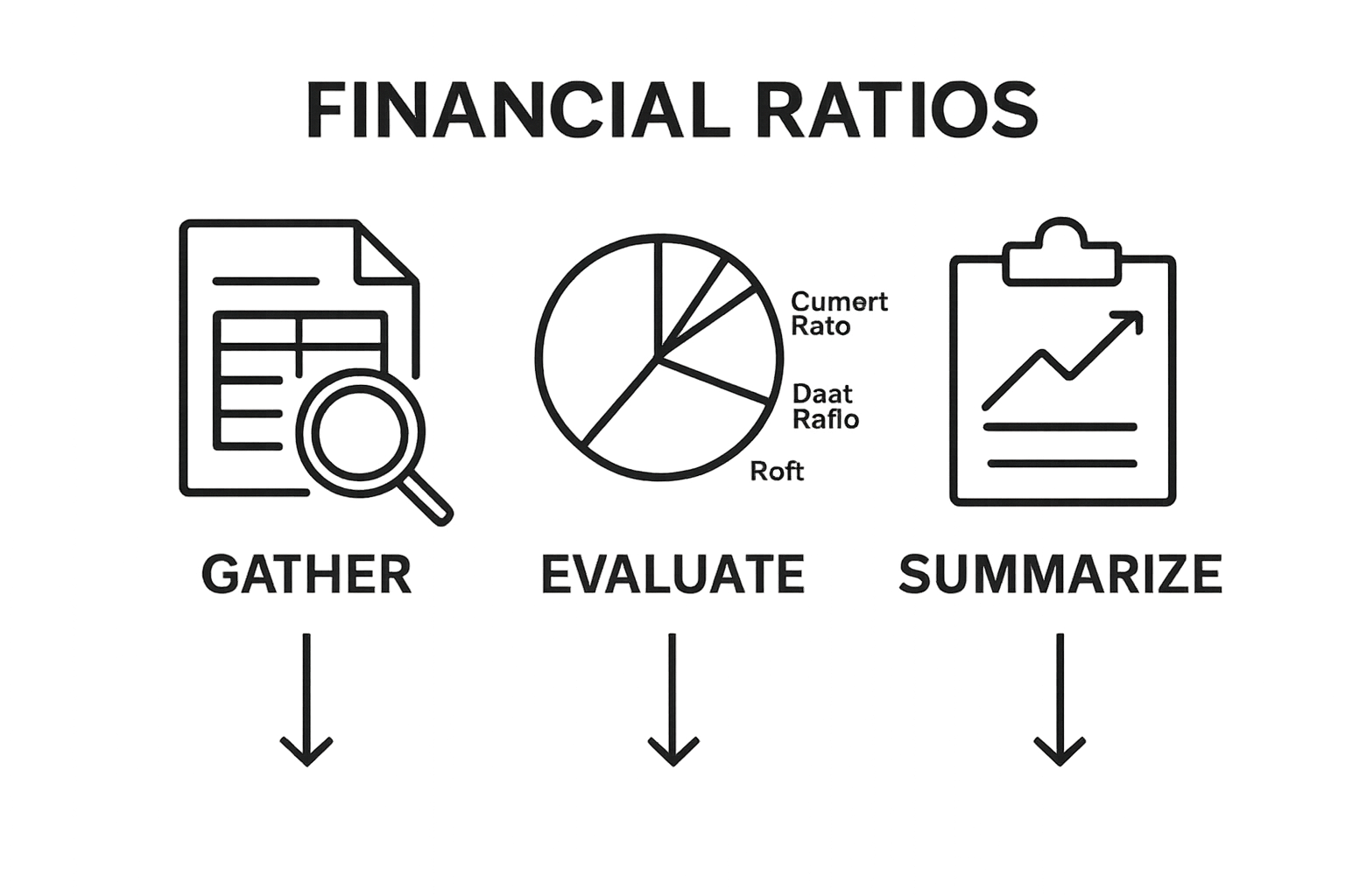 Simple stock analysis process with gather, evaluate, summarize steps
