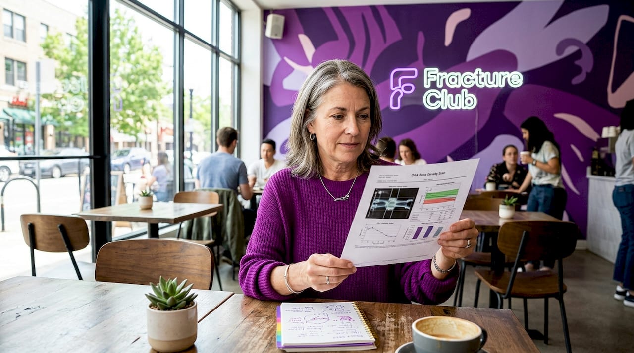 Woman reviewing bone scan results