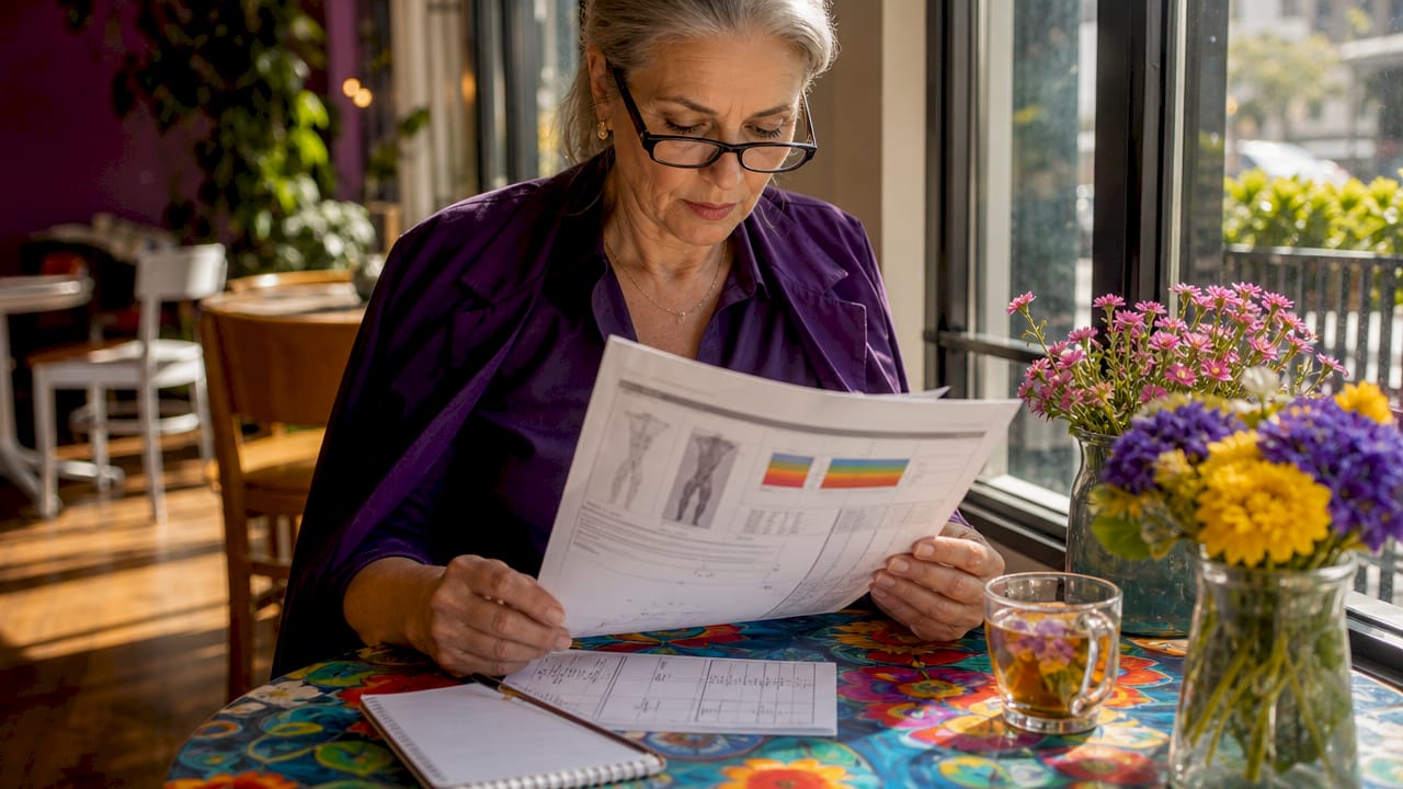 Doctor reviewing bone fragility risk factors