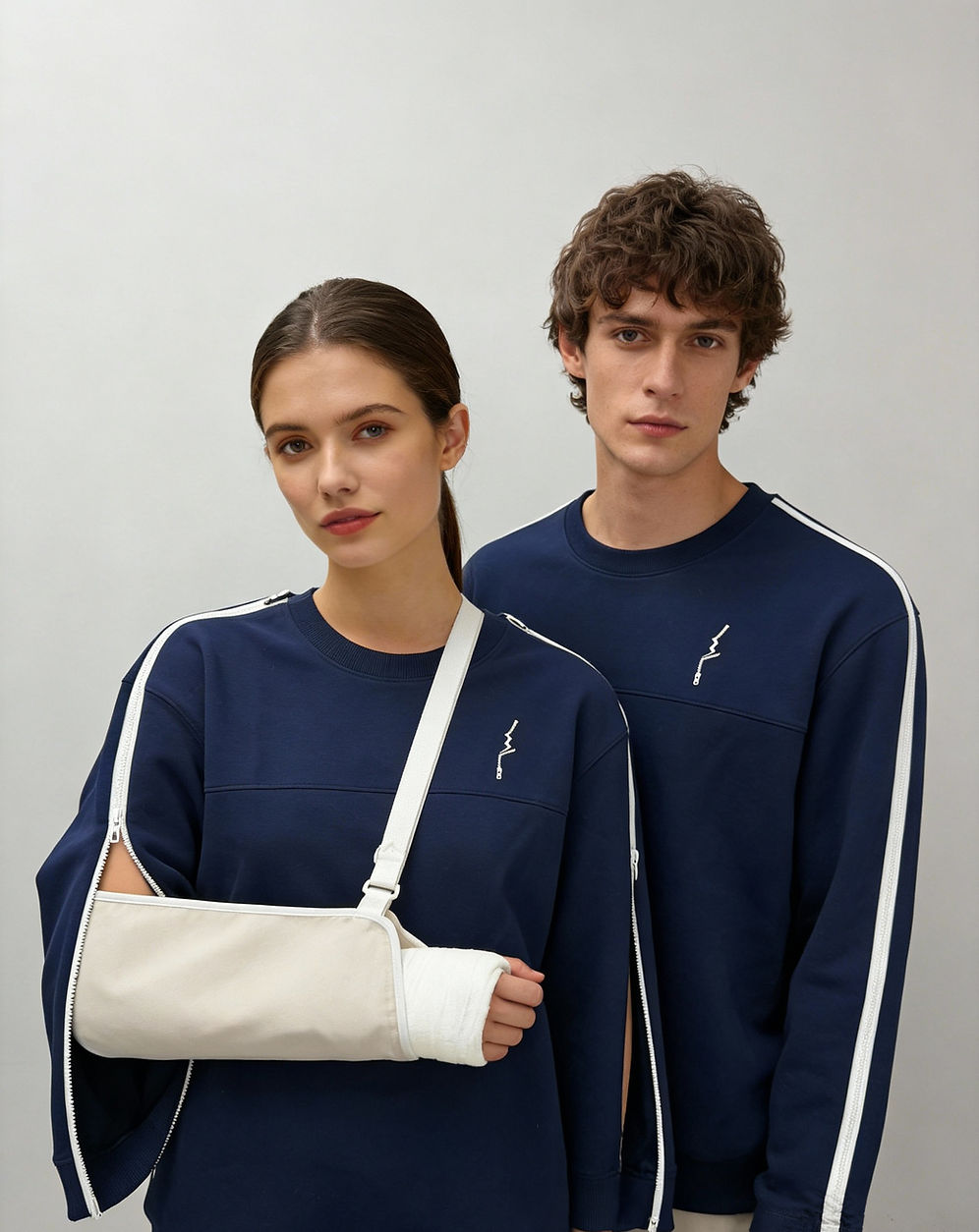 Unisex Easy-On/Off Sweatshirt (Upper Limb Injury/Bone Fracture Recovery)