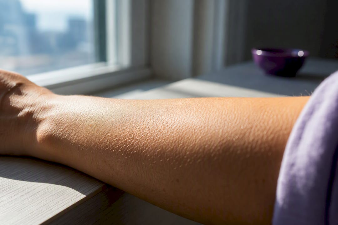Forearm receiving vitamin D sunlight