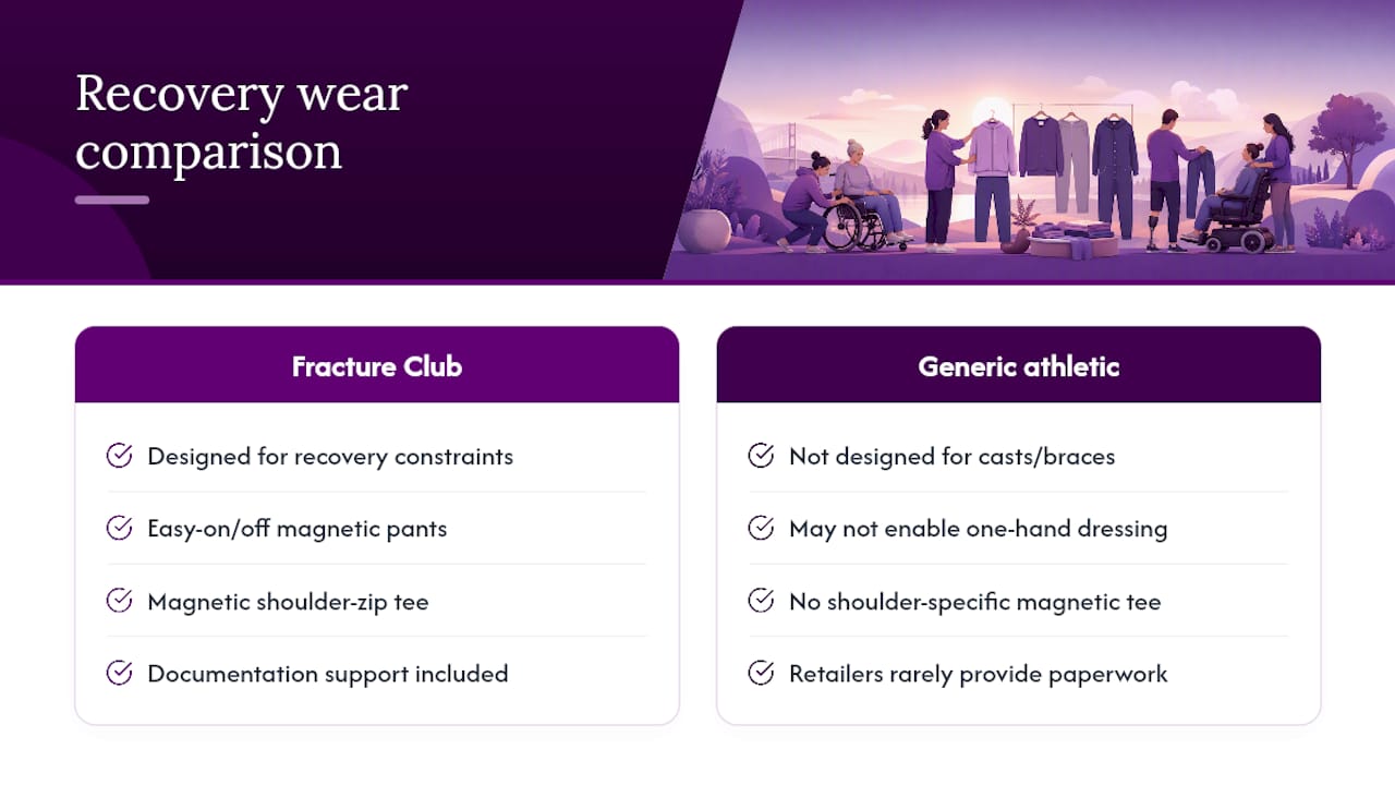 Getting Fracture Club Recovery Wear and the Paperwork to Back It Up — overview diagram