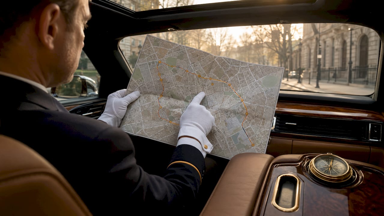 Chauffeur planning multi-stop executive route