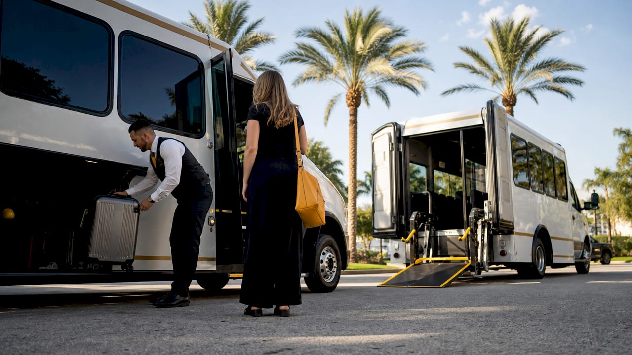 Orlando shuttle vehicles and ADA accessibility
