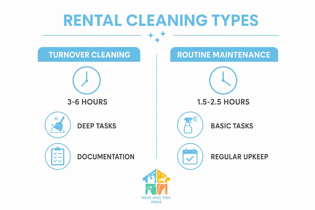 Infographic comparing turnover and routine cleaning