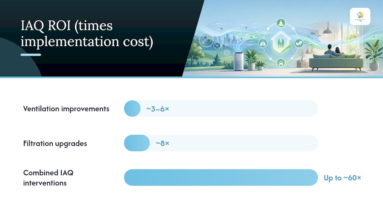 Bar chart comparison of IAQ investment returns