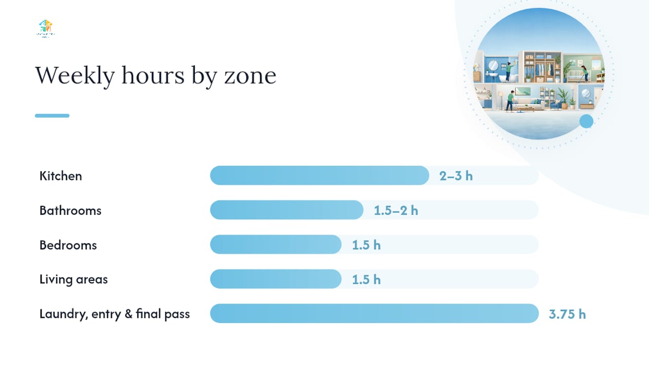 Six-to-seven-day spring cleaning timeline