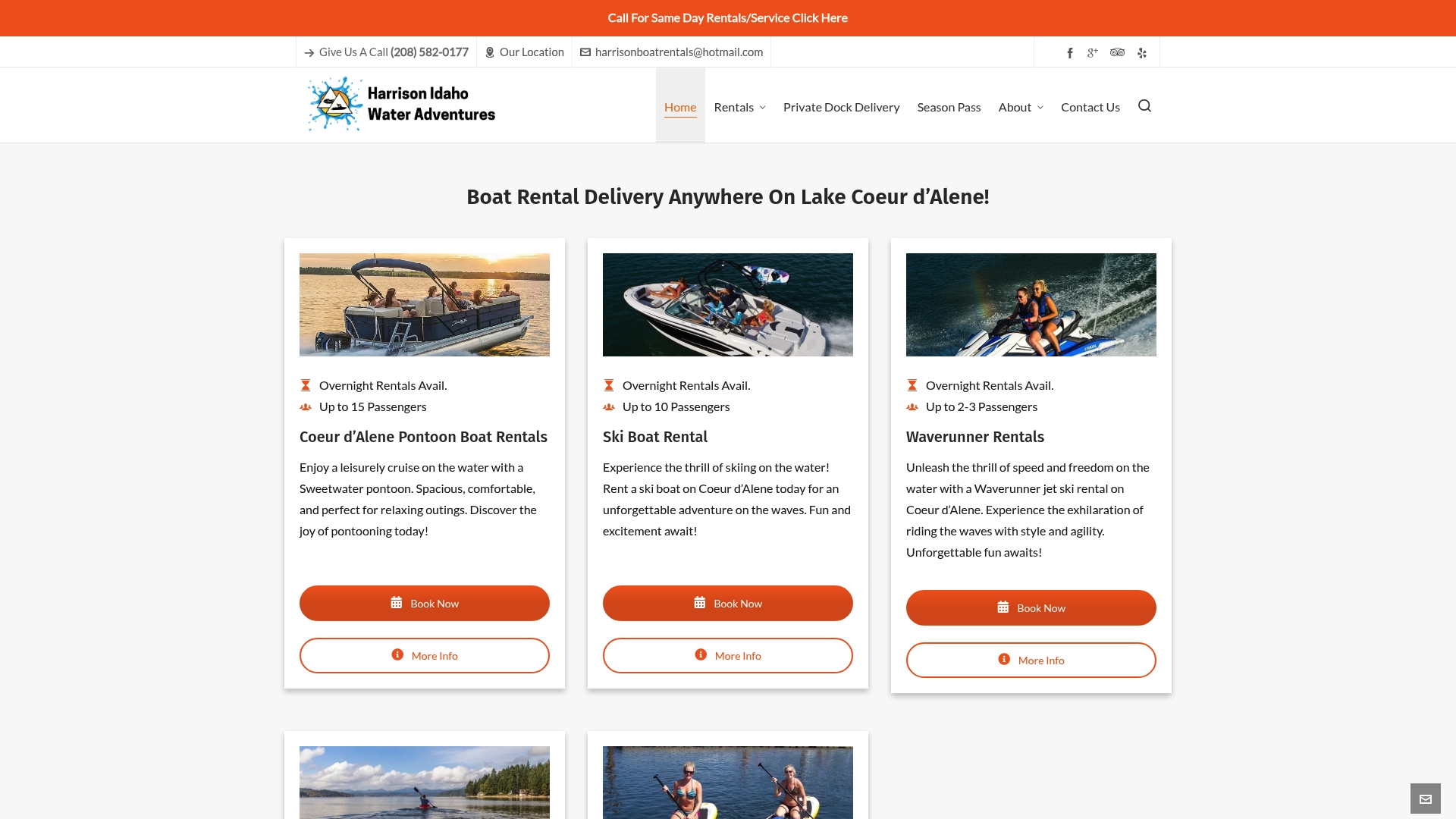 https://harrisonboatrentals.com