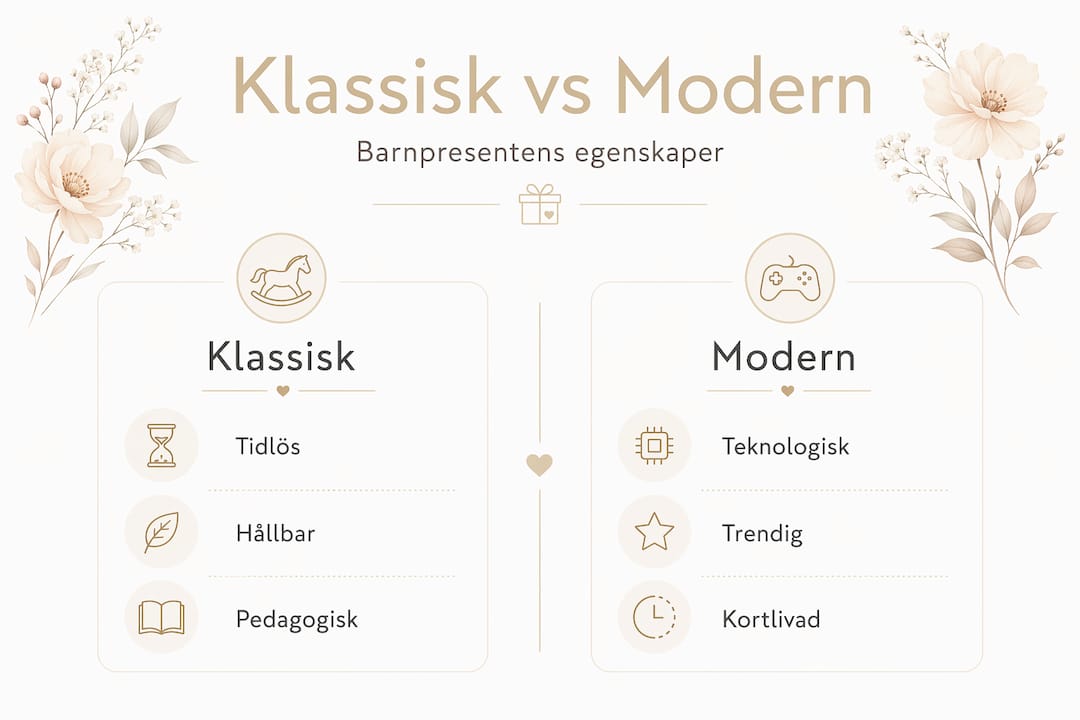 Infografik som visar skillnaderna mellan traditionella och moderna presenter