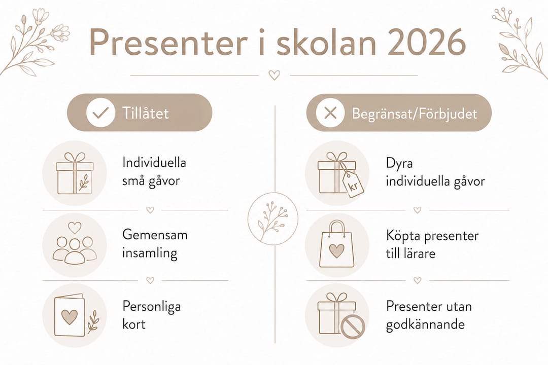 Grafisk översikt: Så här gäller skolans regler för gåvor 2026
