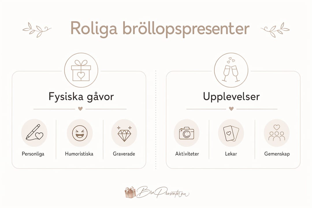 Infografik: Två typer av skojiga bröllopspresenter