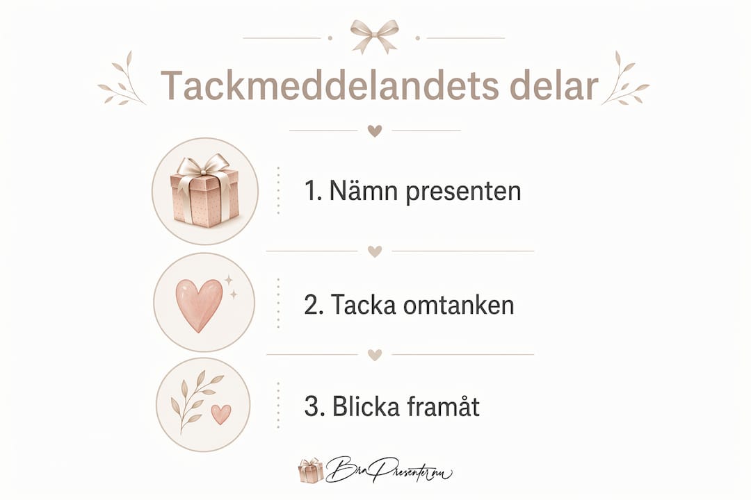 Trebildsinfografik: Så skriver du ett uppskattande tackmeddelande, steg för steg