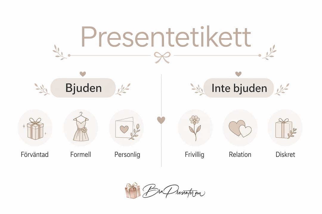 Infografik: Så skiljer sig gåvoetiketten – när du är bjuden jämfört med när du inte är det