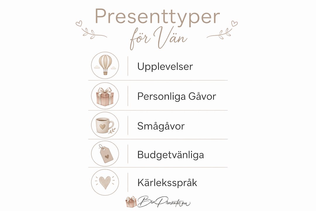 En guide med inspirerande presentidéer till din vän – olika typer av gåvor som passar just er relation