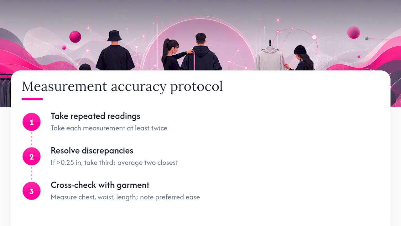 Diagram showing measurement accuracy protocol steps