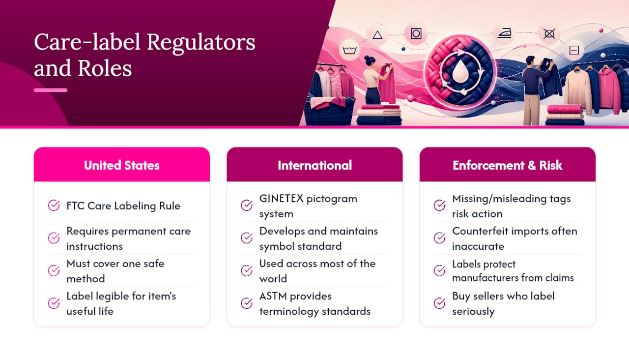 Who Regulates Care Labels, and Why Do They Exist? — overview diagram