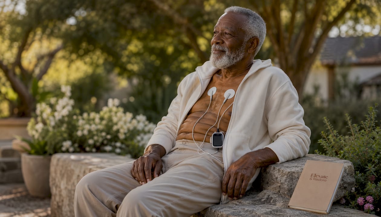 Man monitored for cardiac function benefits