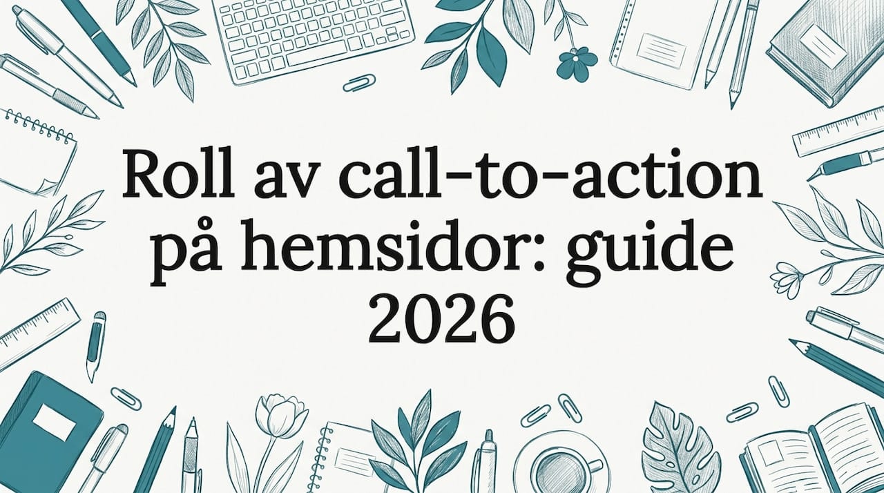 Snygg titelbild med illustrativa detaljer som ramar in texten