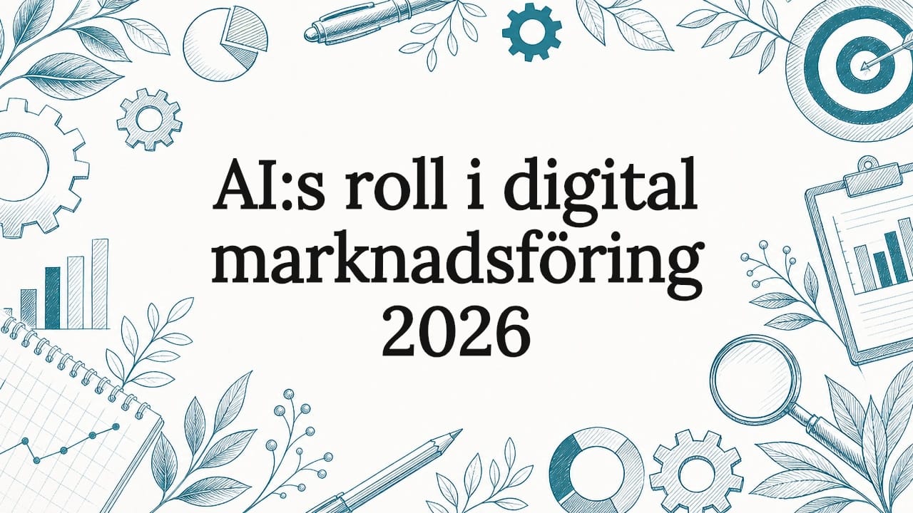 Illustration om AI i digital marknadsföring