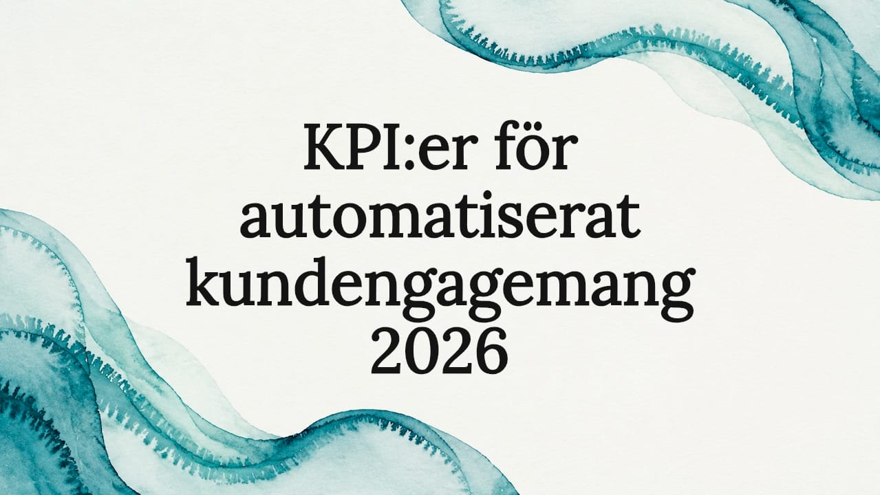 Dekorativ bild som introducerar ämnet KPI:er för automatiserat kundengagemang