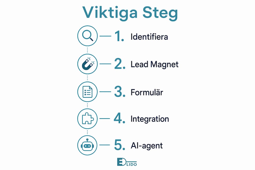 En överskådlig infografik som guidar dig genom de viktigaste stegen för att generera leads