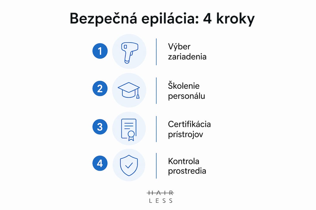 Prehľadný obrázkový sprievodca: Štyri kroky pre bezpečnú epiláciu