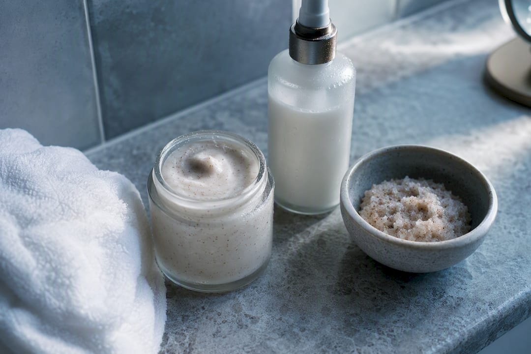 Prípravky na starostlivosť o pleť na exfoliáciu a hydratáciu