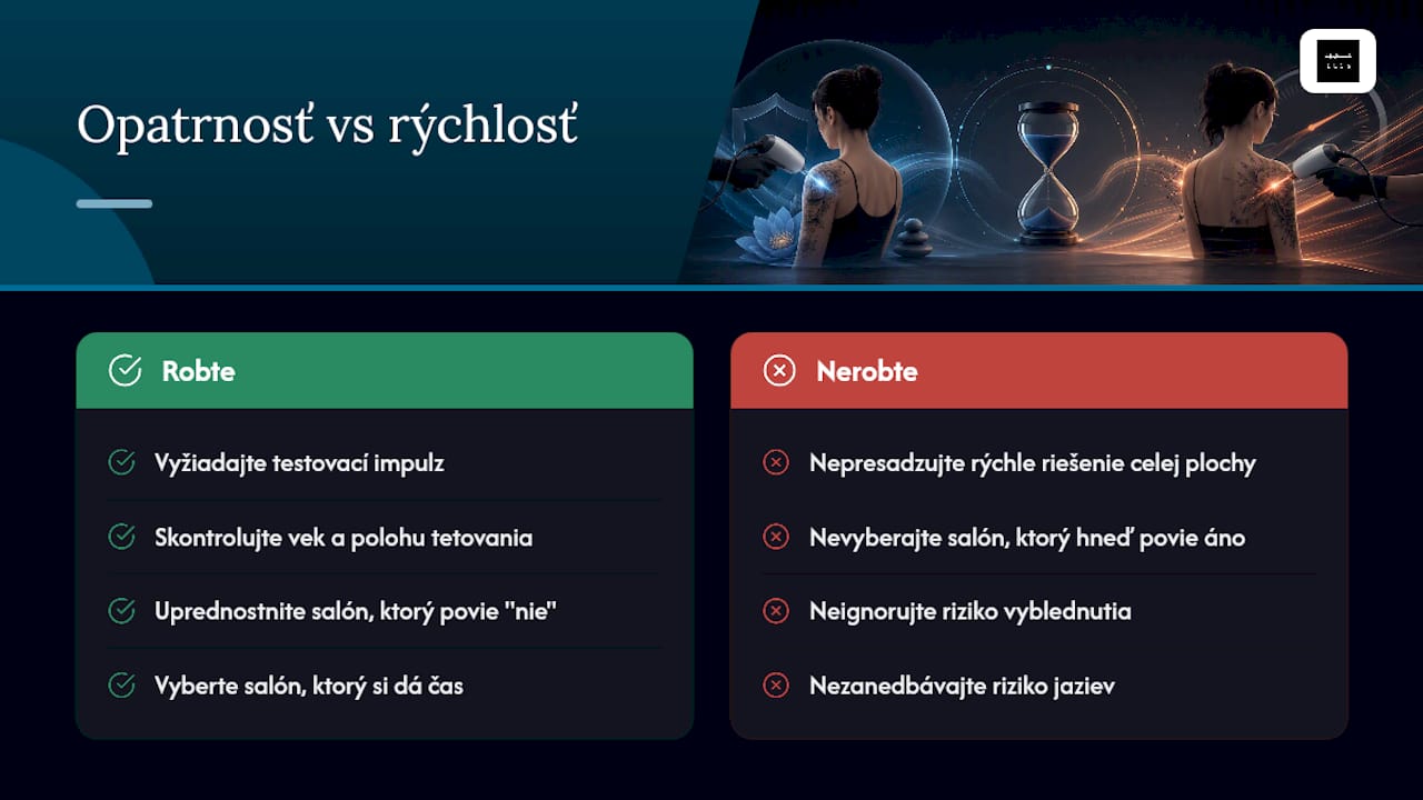 Prečo je tu opatrnosť dôležitejšia ako rýchlosť — overview diagram