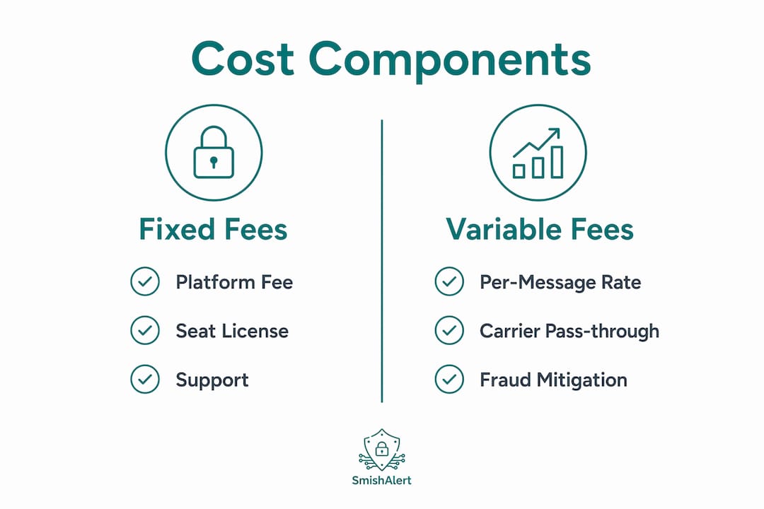 Infographic comparing fixed and variable cost components