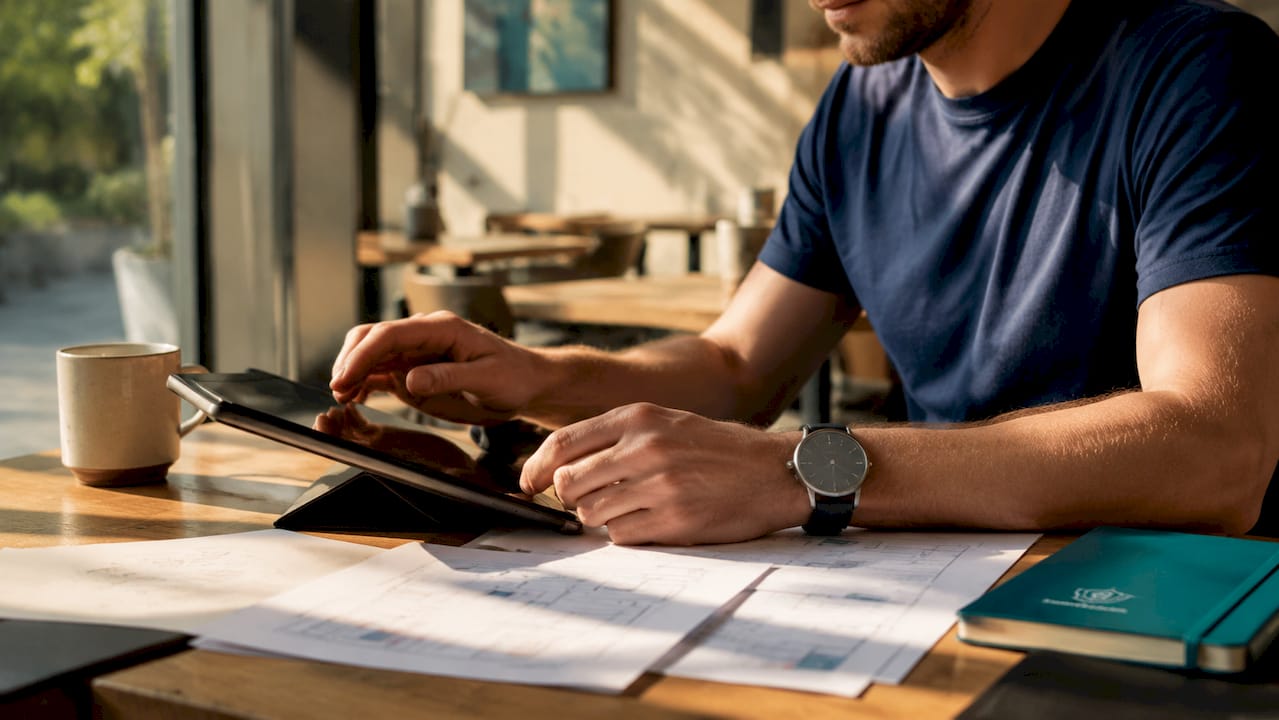 Hands typing on laptop coding mobile app security controls