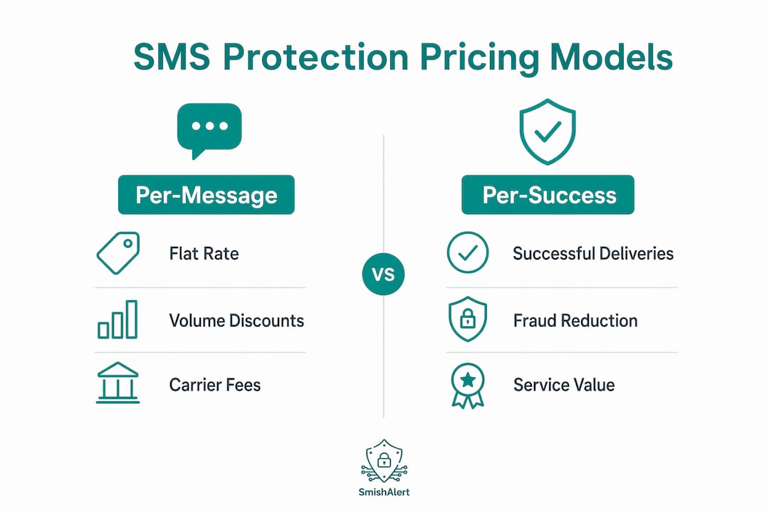 Infographic comparing SMS pricing models
