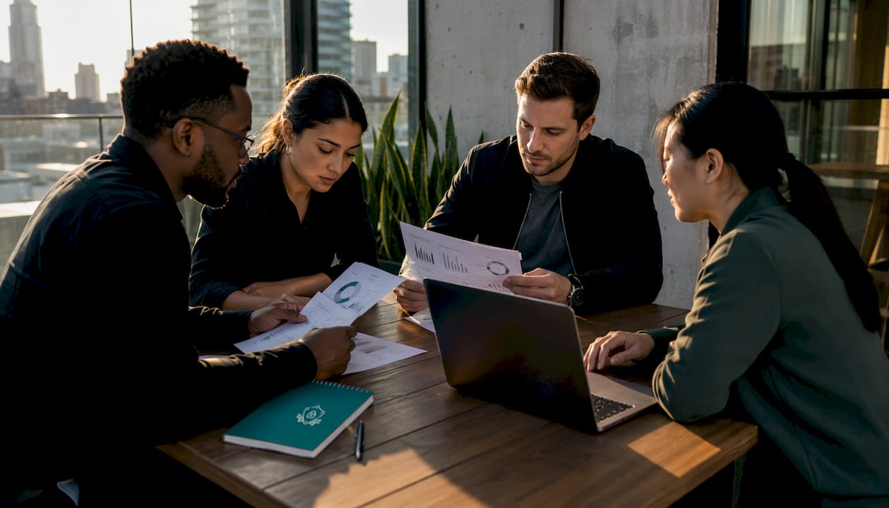 Enterprise security team discussing SMS threat strategies