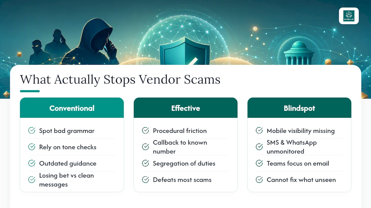 Why Most Vendor Fraud Advice Misses the Real Weak Point — overview diagram