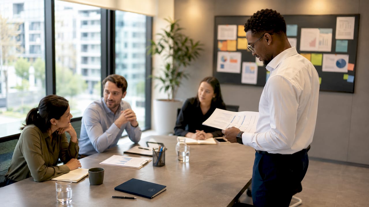 HR specialist cross-referencing time tracking records